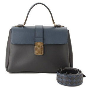 Bottega Veneta Piazza Intrecciato Shoulder Handbag Blue
